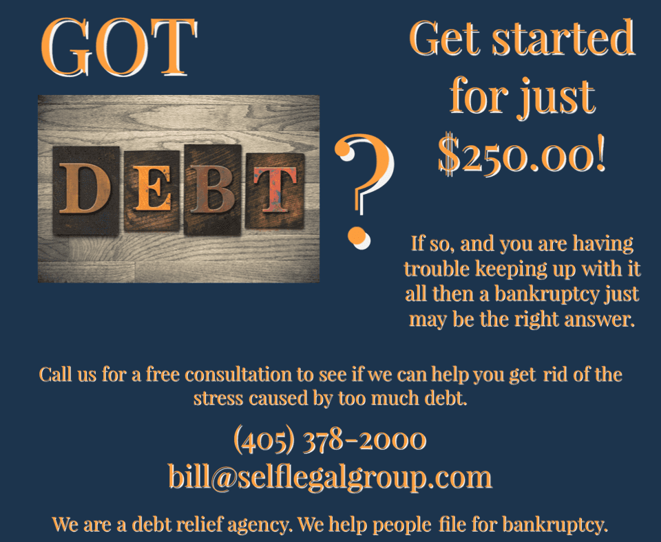 Picture asking "Got Debt?"